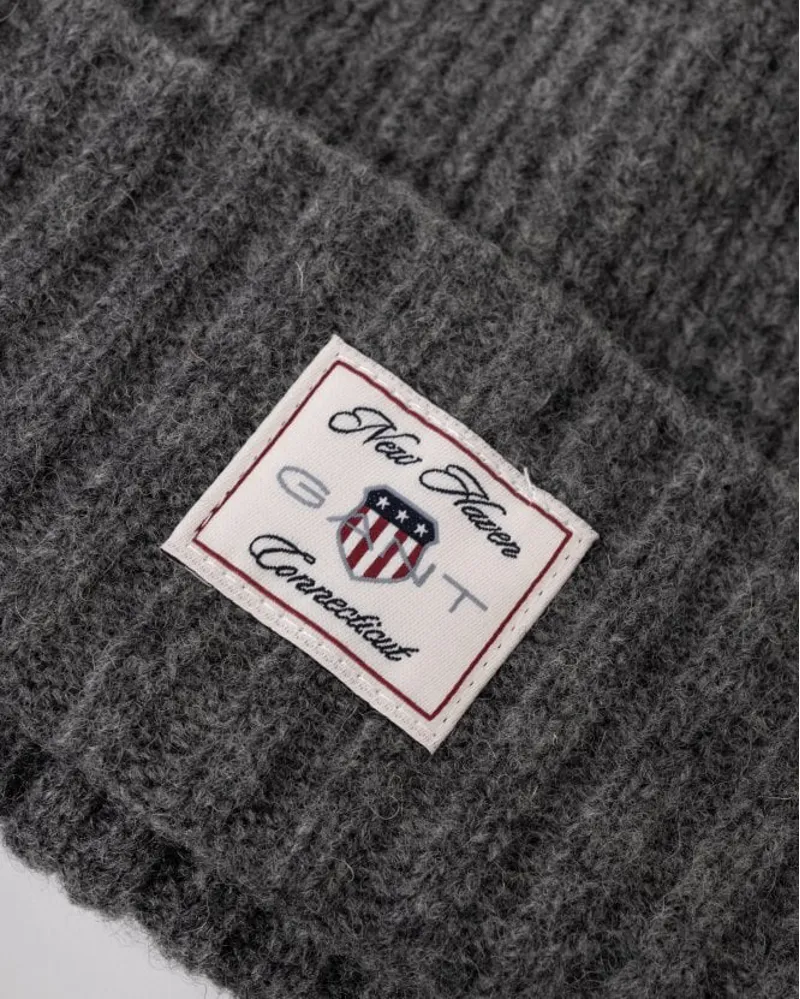 Gant Beanie and Scarf Gift Set Charcoal Melange-2