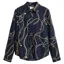 Gant Print Cotton Voile Shirt in Evening Blue