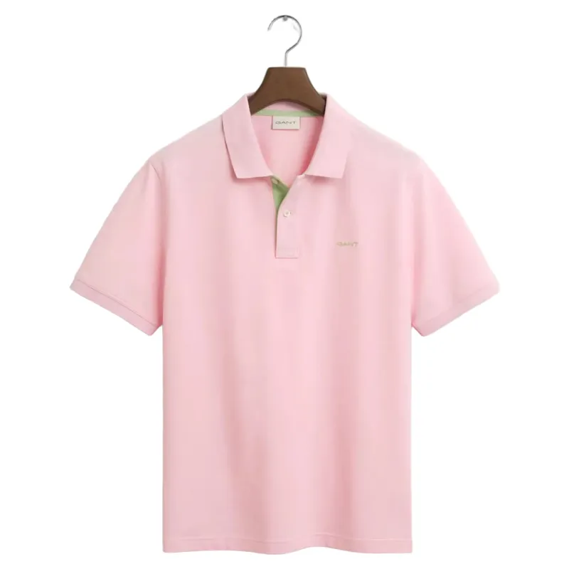 Gant Reg Contrast Pique SS Polo California Pink
