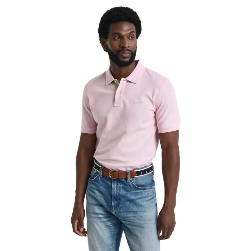 Gant Reg Contrast Pique SS Polo California Pink-3