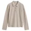 Gant Reg LS Pique Polo Long Sleeve Top in Light Beige Melange