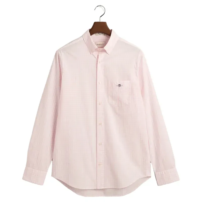 Gant Reg Poplin Gingham Shirt Light Pink