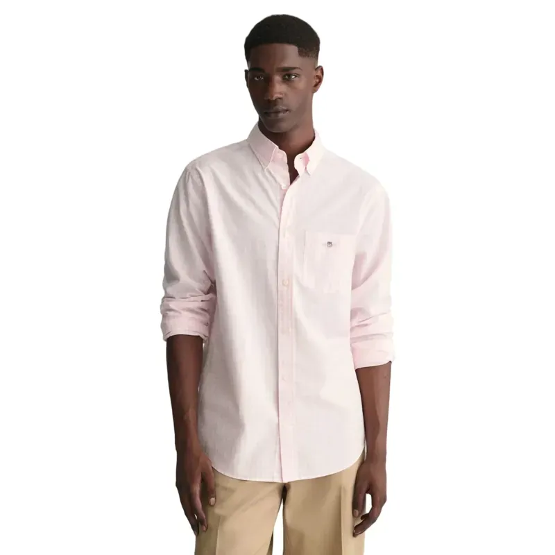 Gant Reg Poplin Gingham Shirt Light Pink-1