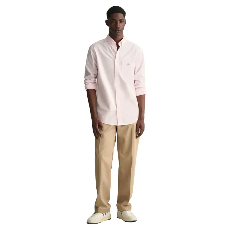 Gant Reg Poplin Gingham Shirt Light Pink-3