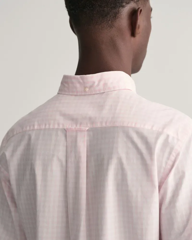 Gant Reg Poplin Gingham Shirt Light Pink-5