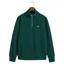 Gant Reg Shield Half Zip Sweat Tartan Green