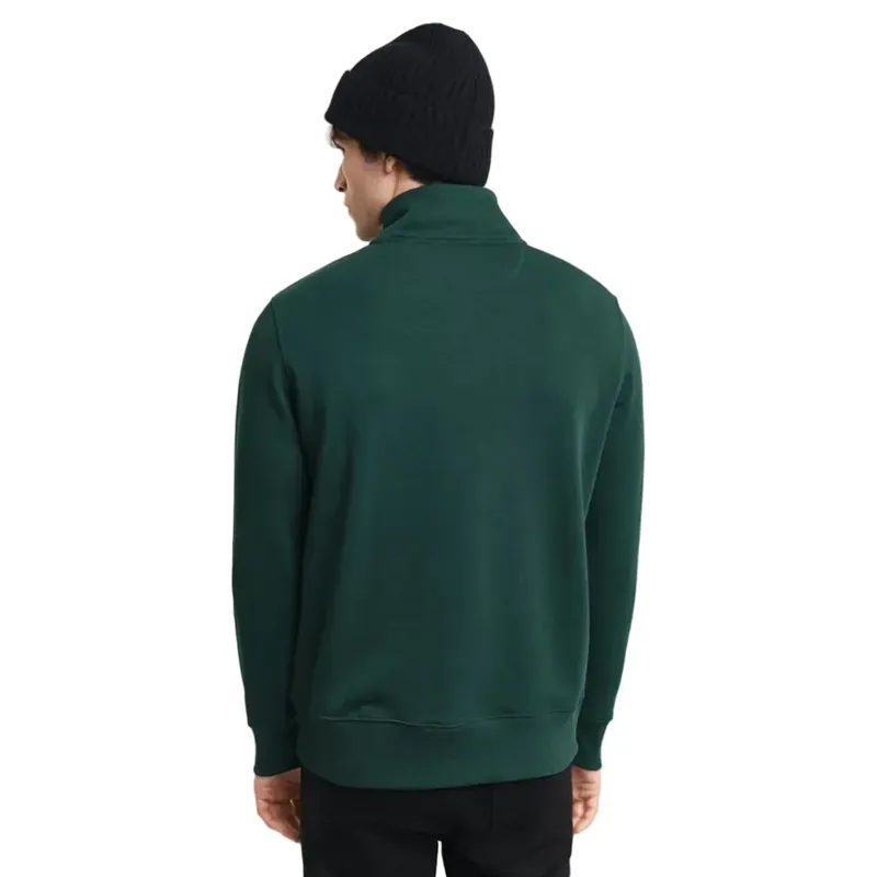 Gant Reg Shield Half Zip Sweat Tartan Green-2