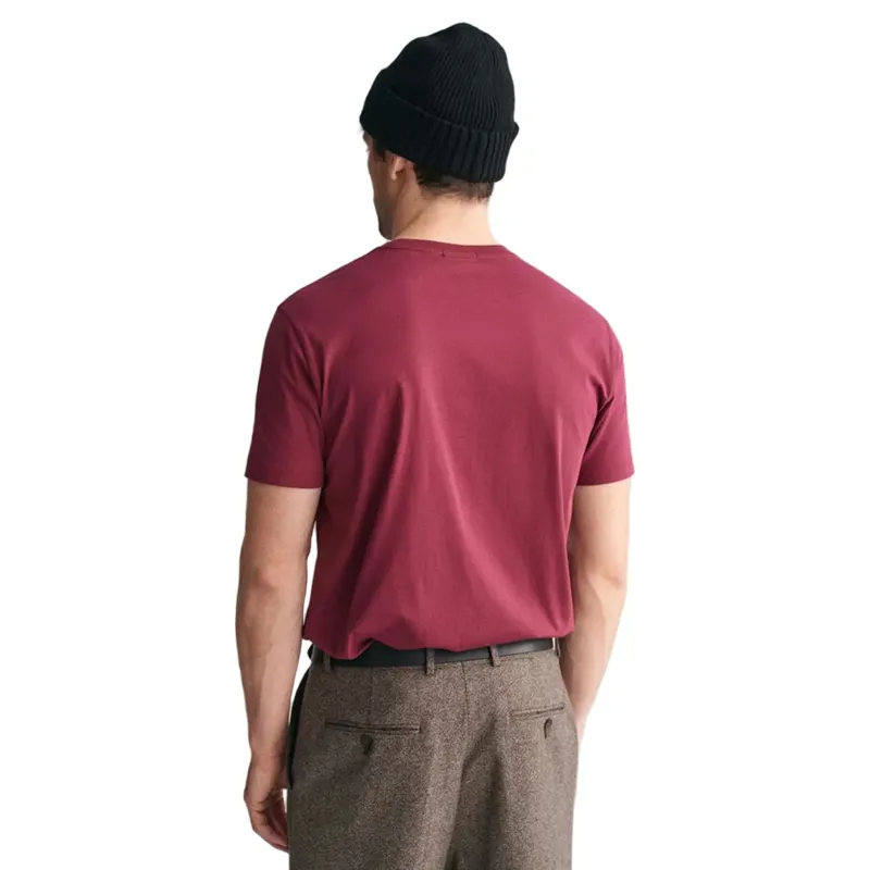Gant Reg Shield SS T-Shirt Wine Red-2