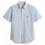 Gant Regular Classic Poplin Gingham Short Sleeve Shirt in Light Blue