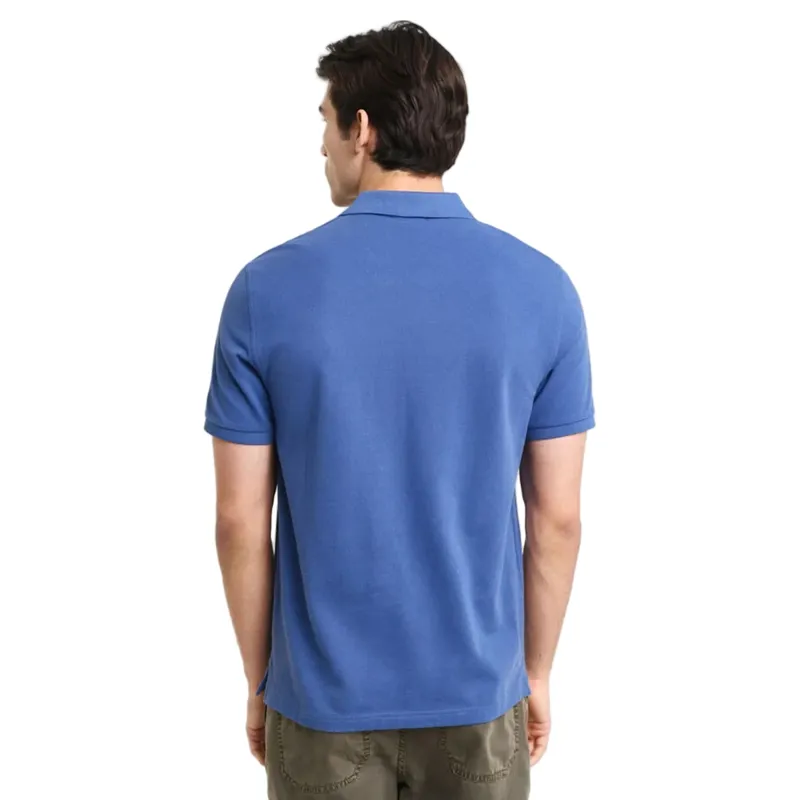 Gant Regular Fit Shield Pique Polo Shirt Vintage Navy-2