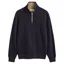 Gant Sacker Rib Half Zip Sweatshirt in Dark Evening Blue