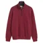 Gant Sacker Rib Half Zip Sweatshirt in Deep Grape Wine