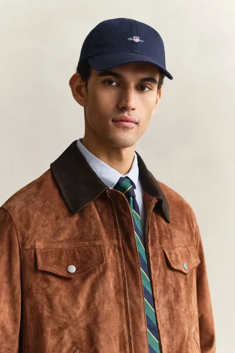 Gant Shield Cotton Twill Cap in Marine-1