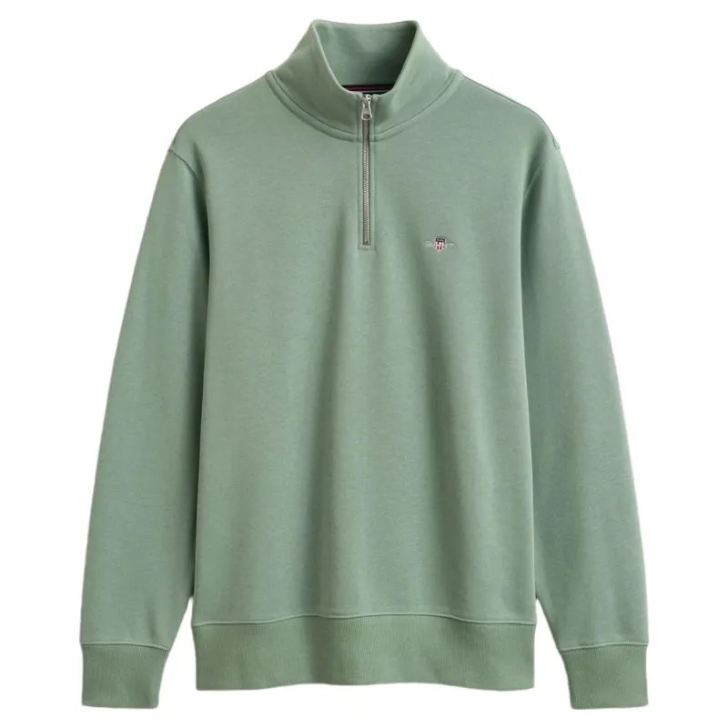 Gant Shield Half-Zip Sweatshirt in Surplus Mint