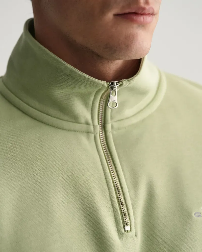 Gant Shield Half-Zip Sweatshirt Milky Matcha-4