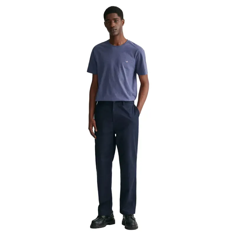 Gant Shield T-Shirt Dark Jeans Blue Melange-3