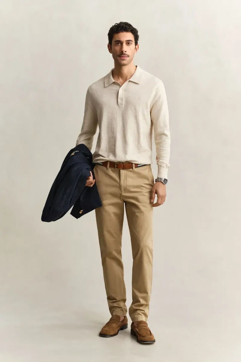 Gant Slim Classic Chinos in Dark Khaki-1