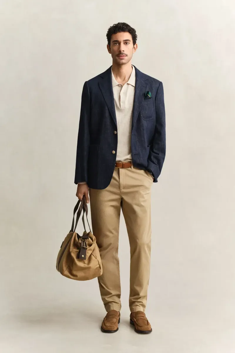 Gant Slim Classic Chinos in Dark Khaki-2