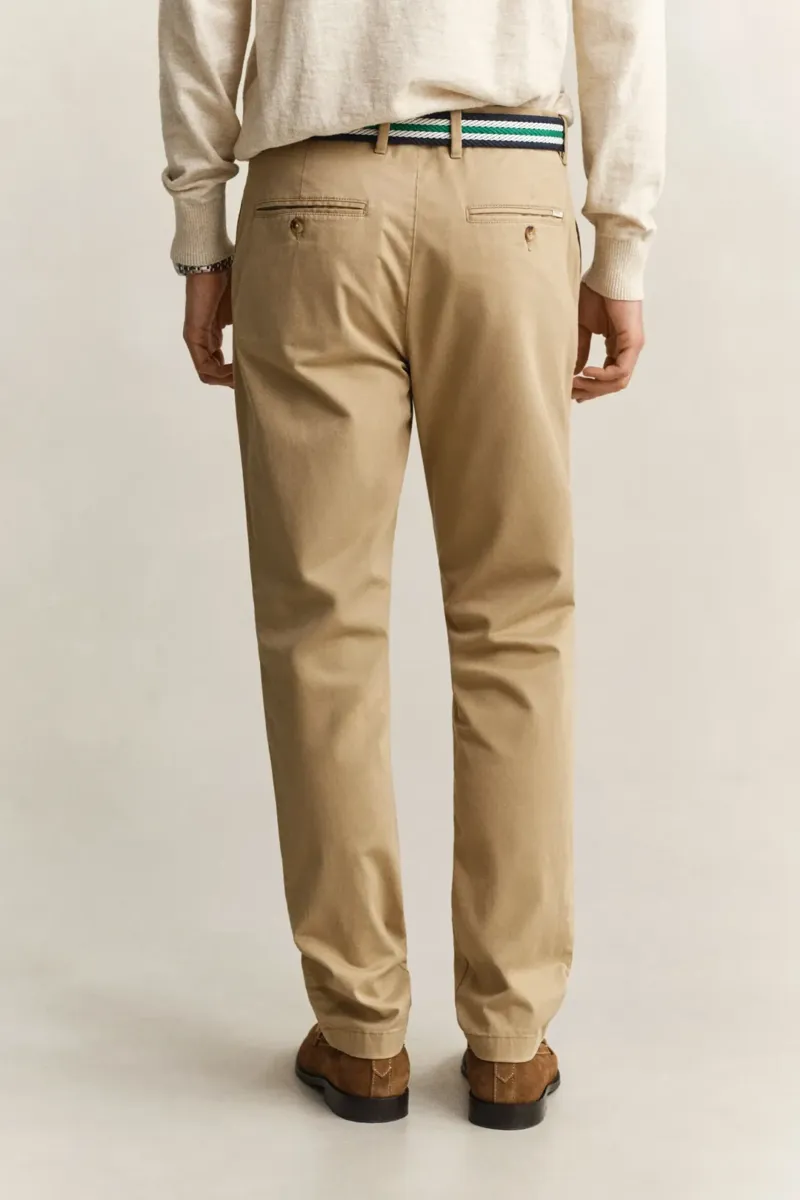 Gant Slim Classic Chinos in Dark Khaki-5
