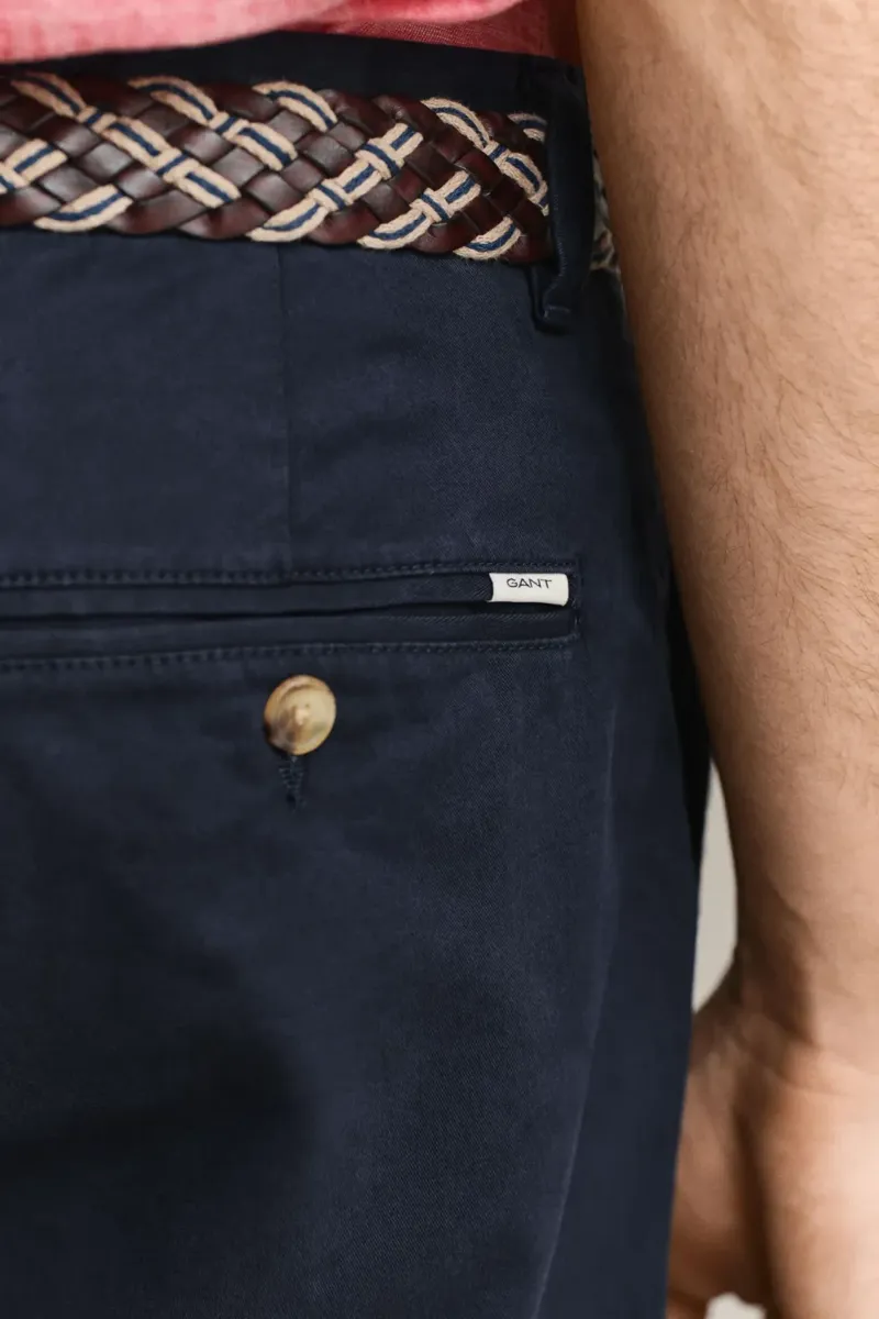 Gant Slim Classic Chinos in Evening Blue-3