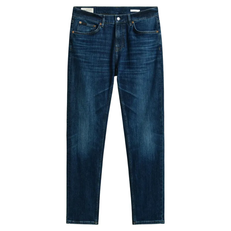 Gant Slim Fit Jeans in Mid Blue Worn In
