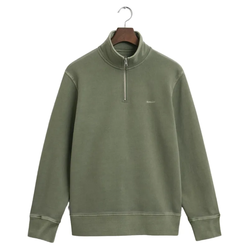 Gant Sunfaded Half Zip Sweat Kalamata Green