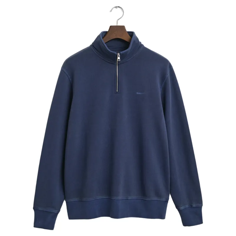 Gant Sunfaded Half Zip Sweat Persian Blue