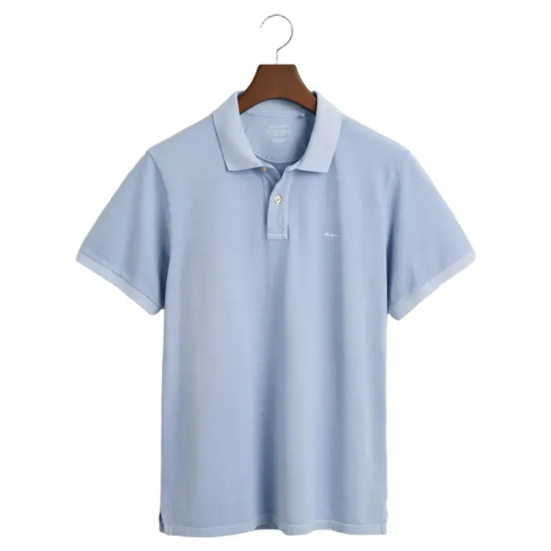 Gant Sunfaded Piqué Polo Shirt Dove Blue