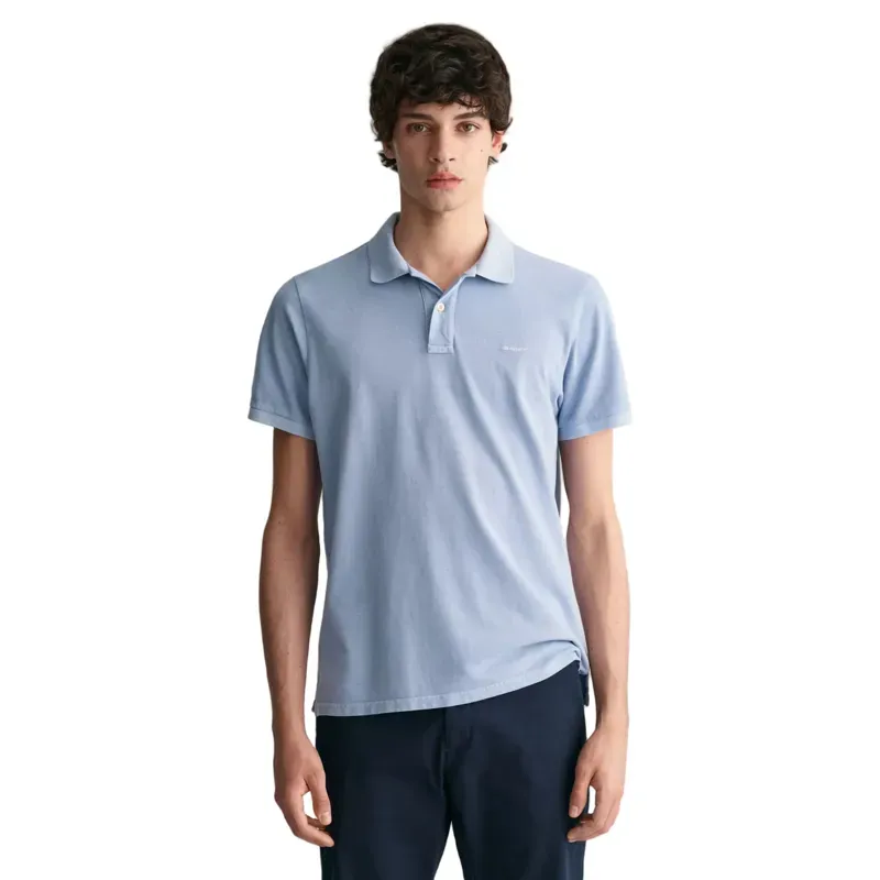 Gant Sunfaded Piqué Polo Shirt Dove Blue-2