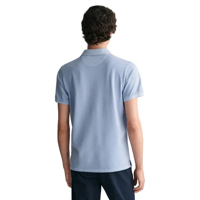 Gant Sunfaded Piqué Polo Shirt Dove Blue-4