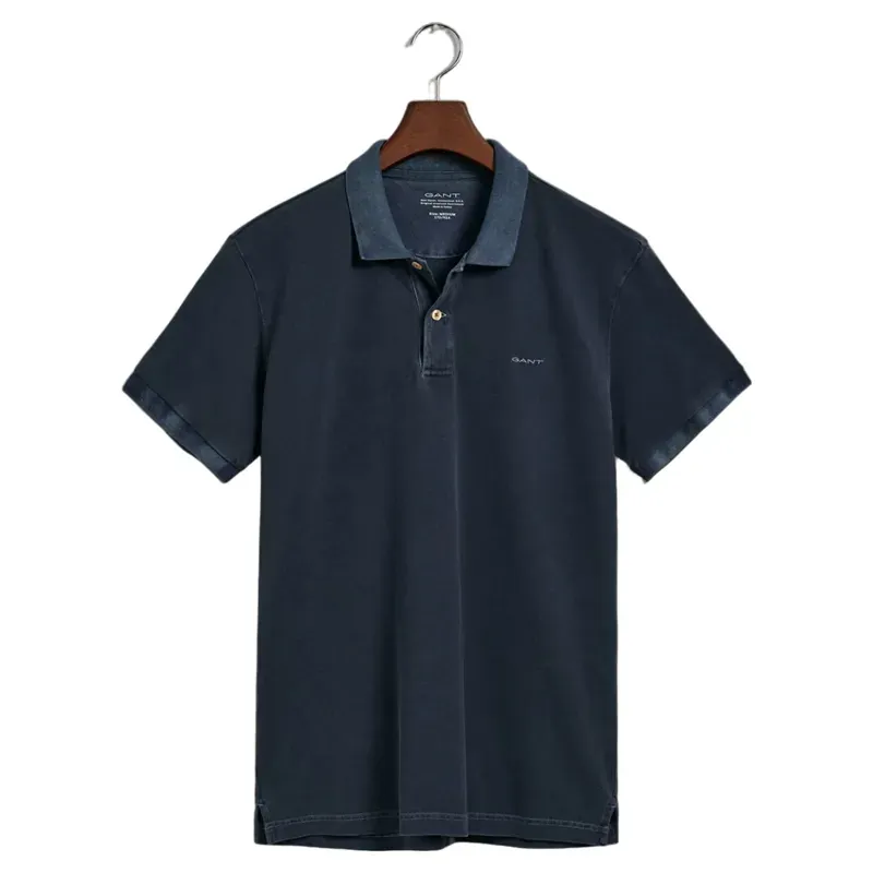 Gant Sunfaded Piqué Polo Shirt Evening Blue