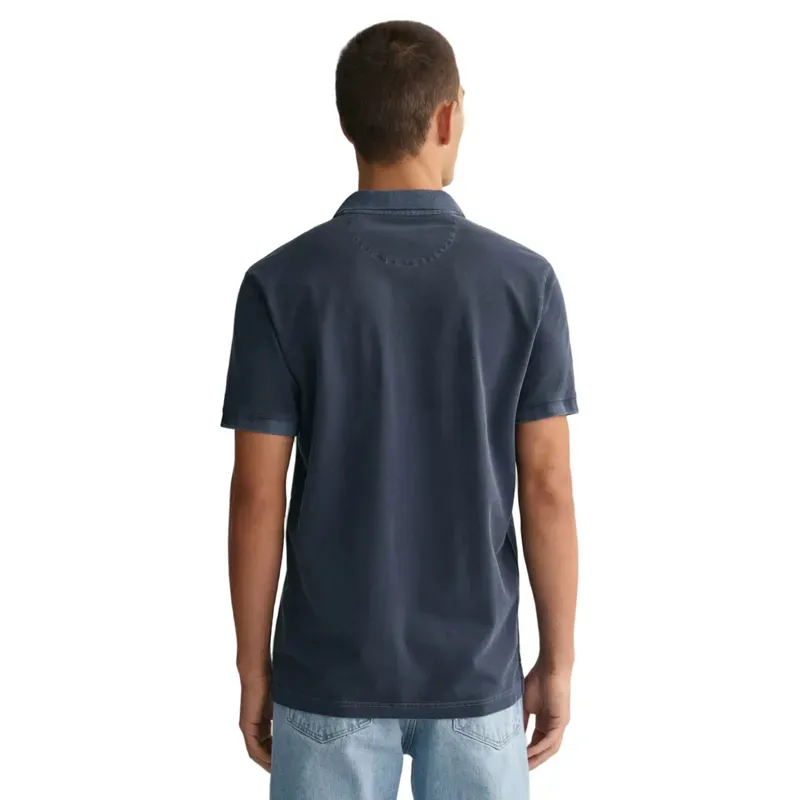 Gant Sunfaded Piqué Polo Shirt Evening Blue-2