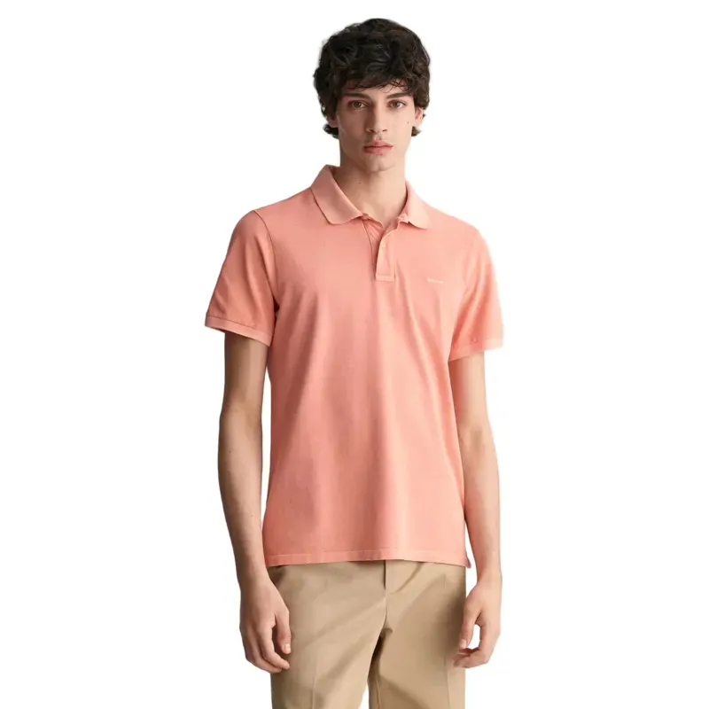Gant Sunfaded Piqué Polo Shirt Peachy Pink-1
