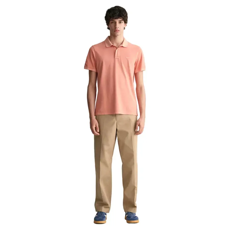 Gant Sunfaded Piqué Polo Shirt Peachy Pink-2