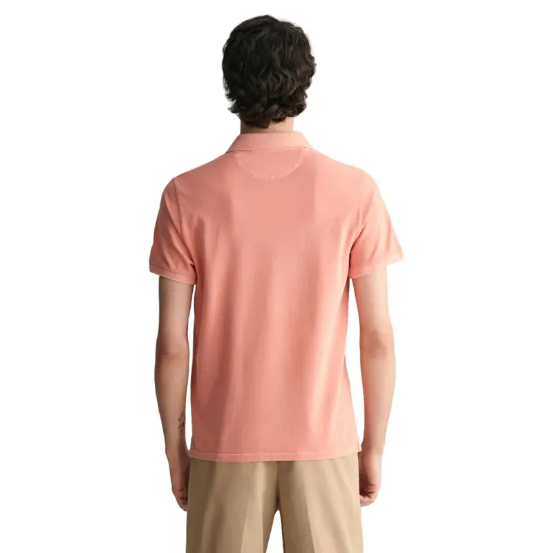 Gant Sunfaded Piqué Polo Shirt Peachy Pink-3