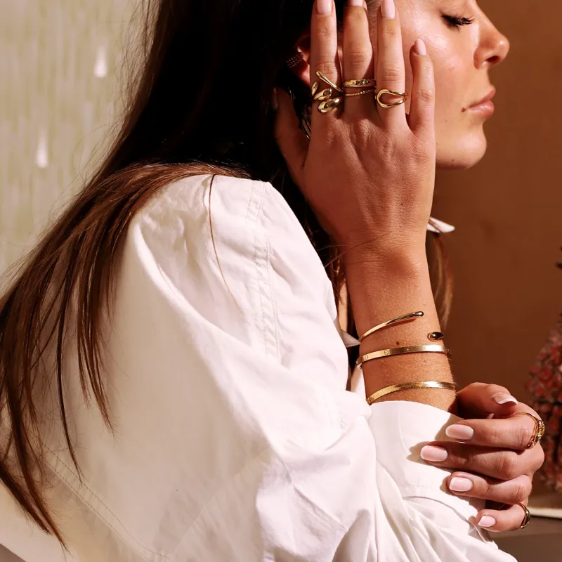 Gold Trip Cascade Open Ring-2