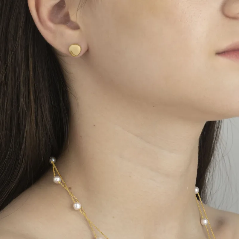 Gold Trip Molten Earrings in Gold-1