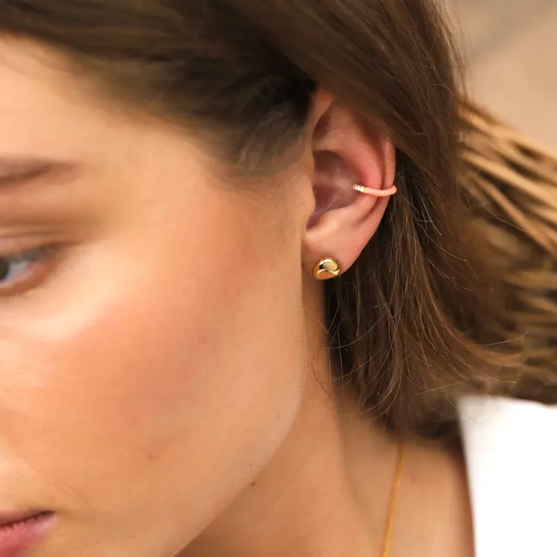 Gold Trip Molten Earrings in Gold-2