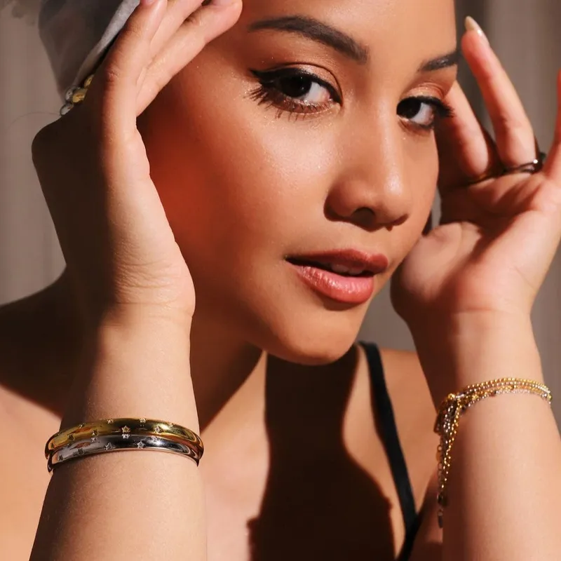 Gold Trip Starry Night Bangle 6.5inch in Gold-6