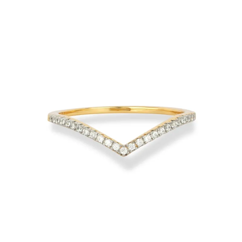 Gold Trip Wishbone Ring in Gold