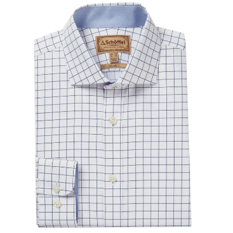 Schoffel Greenwich Tailored Shirt Purple Check