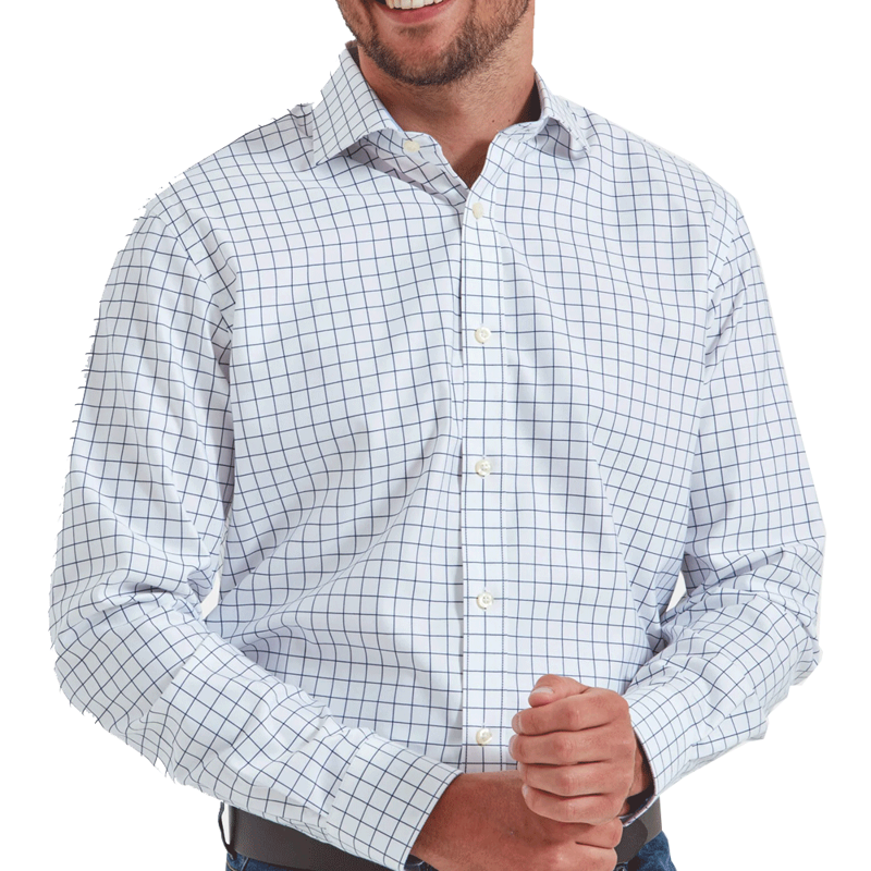 Schoffel Greenwich Tailored Shirt Navy Check-1