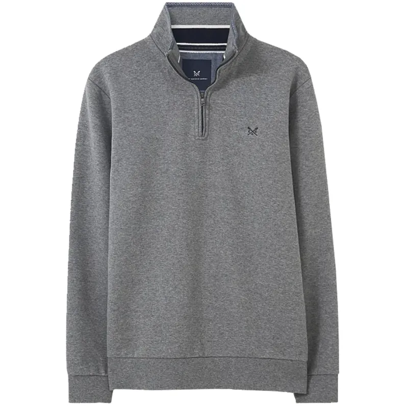 Crew Classic Half Zip Sweatshirt Grey Marl