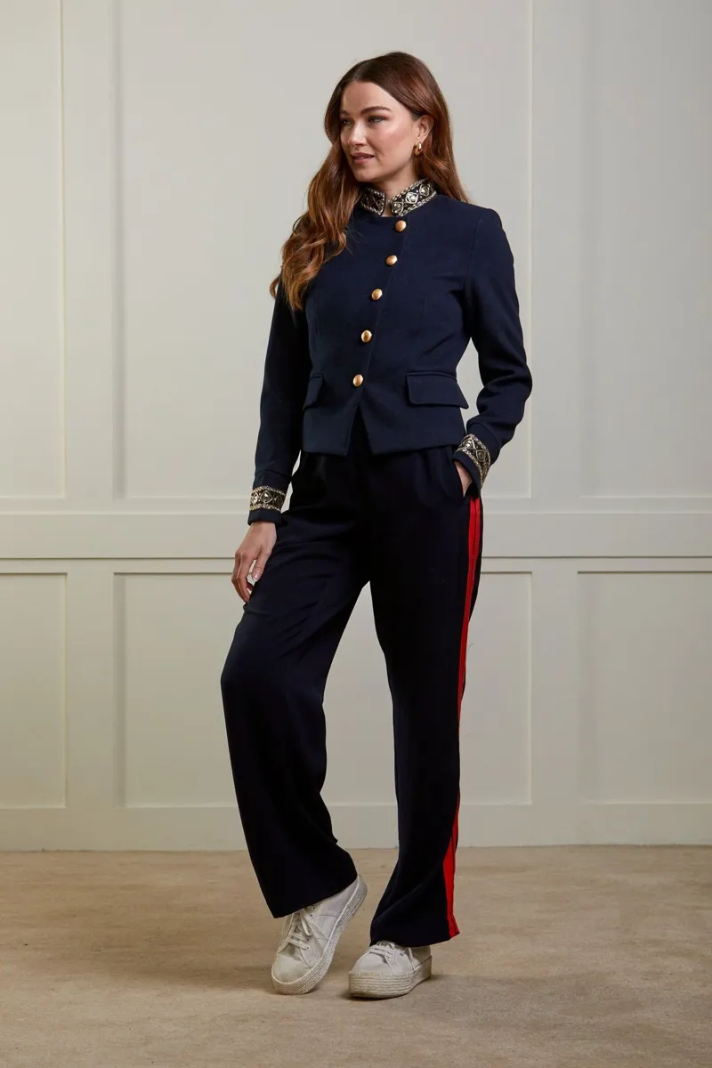 Guinea Mayfair Military Jacket in Navy-8