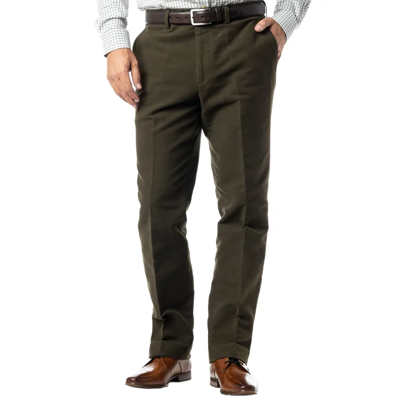 Gurteen Epsom Moleskin Trouser in Olive