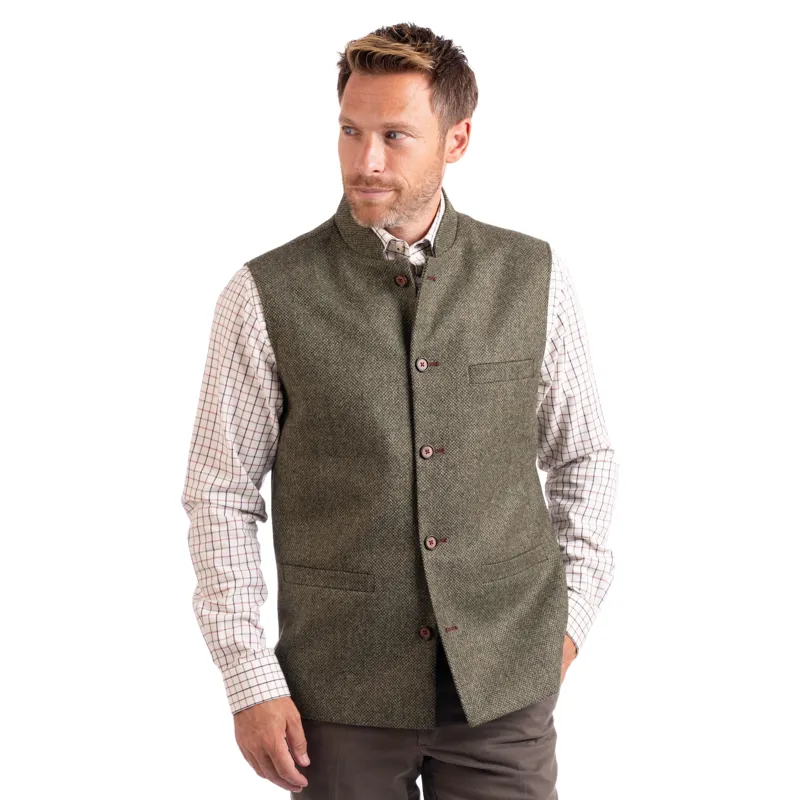Gurteen Penrith Tweed Waistcoat in Green