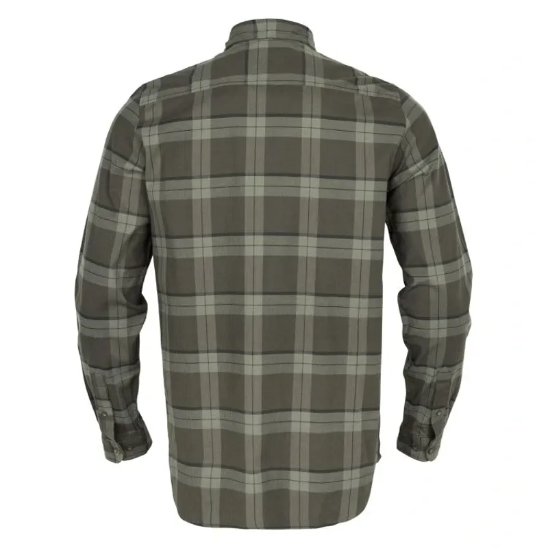 Harkila Fjell Long Sleeve Shirt in Green Check-1