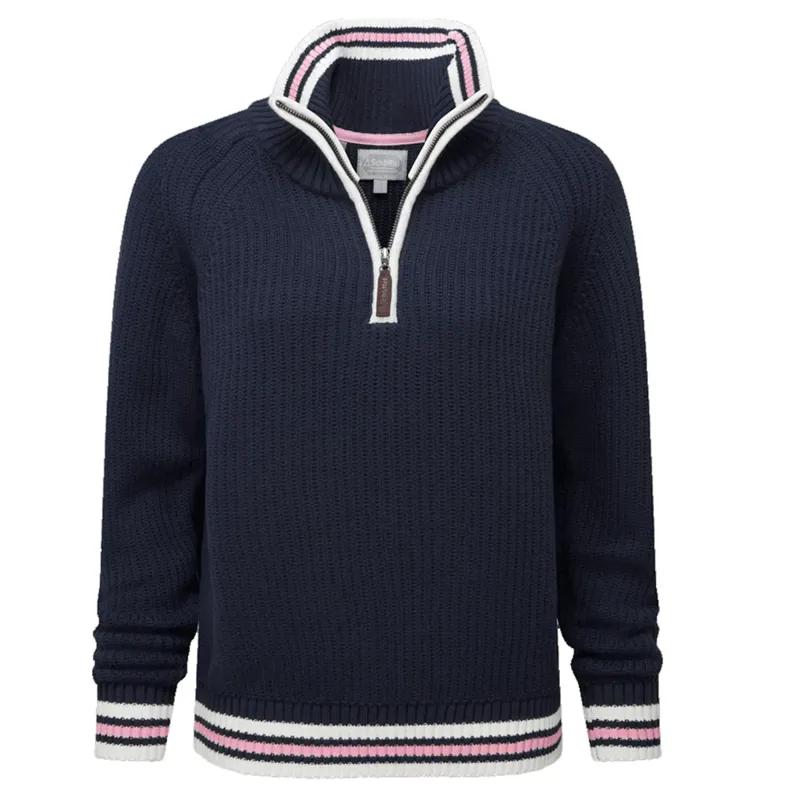 Schoffel Havelet Bay Quarter Zip Jumper Navy