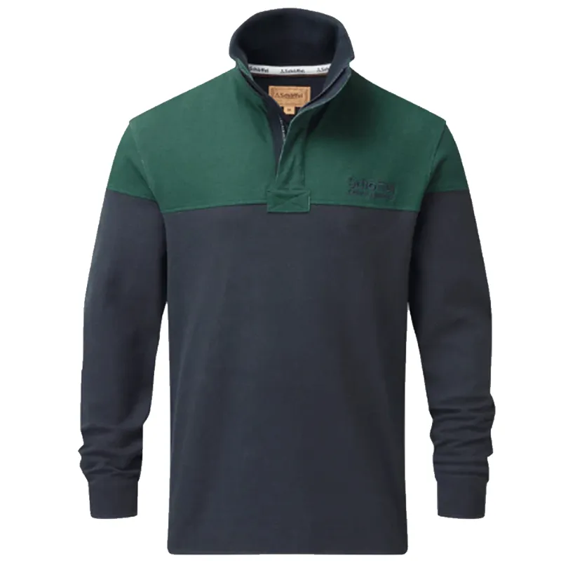 Schoffel Helford Heritage Sweatshirt Navy Pine Green