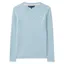 Crew Heritage Cable V Neck Jumper Blue Marl